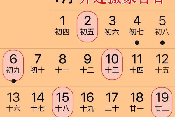 4月搬家日子