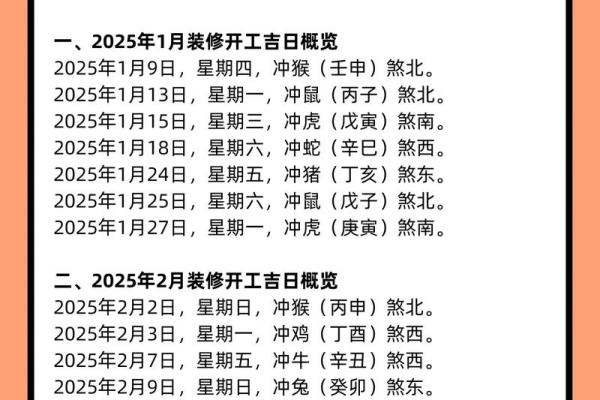 2025年开业吉日