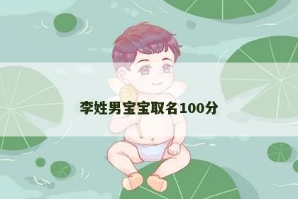 李姓男宝宝取名100分