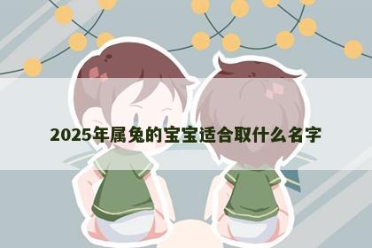 2025年属兔的宝宝适合取什么名字