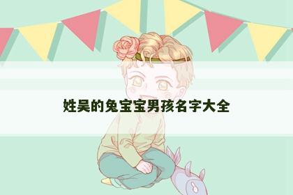 姓吴的兔宝宝男孩名字大全
