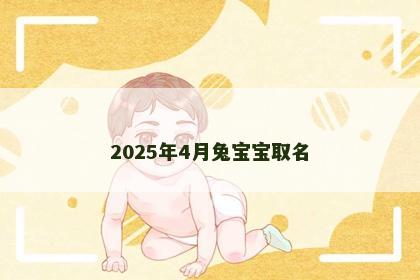 2025年4月兔宝宝取名