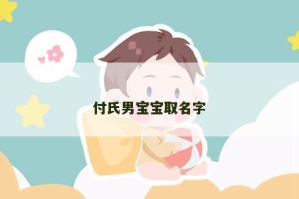 付氏男宝宝取名字