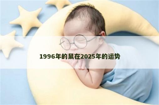 1996年的鼠在2025年的运势