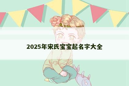 2025年宋氏宝宝起名字大全