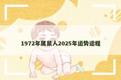 1972年属鼠人2025年运势运程