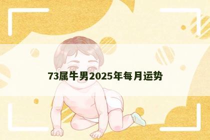 73属牛男2025年每月运势