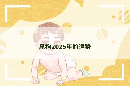 属狗2025年的运势
