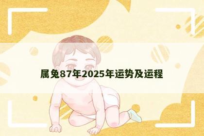 属兔87年2025年运势及运程