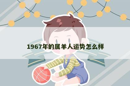 1967年的属羊人运势怎么样