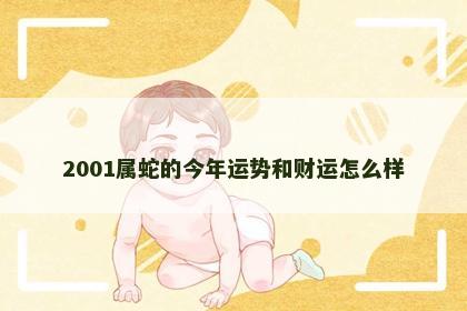 2001属蛇的今年运势和财运怎么样