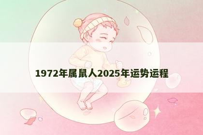 1972年属鼠人2025年运势运程