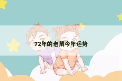 72年的老鼠今年运势