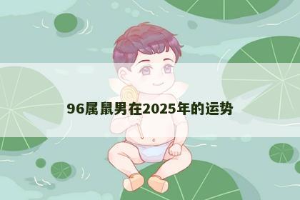 96属鼠男在2025年的运势