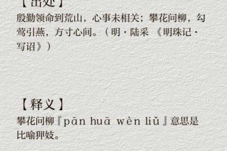 昨日：寻花问柳是什么生肖,完美成语解答最佳全面精选解释