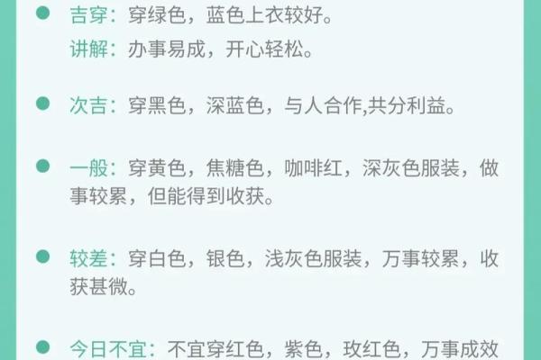 每日五行穿衣查询,热点解析落实穿衣宜忌释义最佳吉色穿搭解释剖析 每日五行穿衣查询,热点解析落实穿衣宜忌释义最佳吉色穿搭解释剖析
